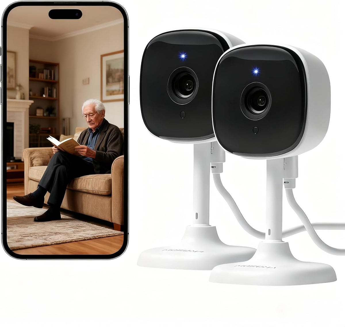 Baby/Kids/Elderly/Dog/Cat Monitoring Camera, Alexa & Google Camera