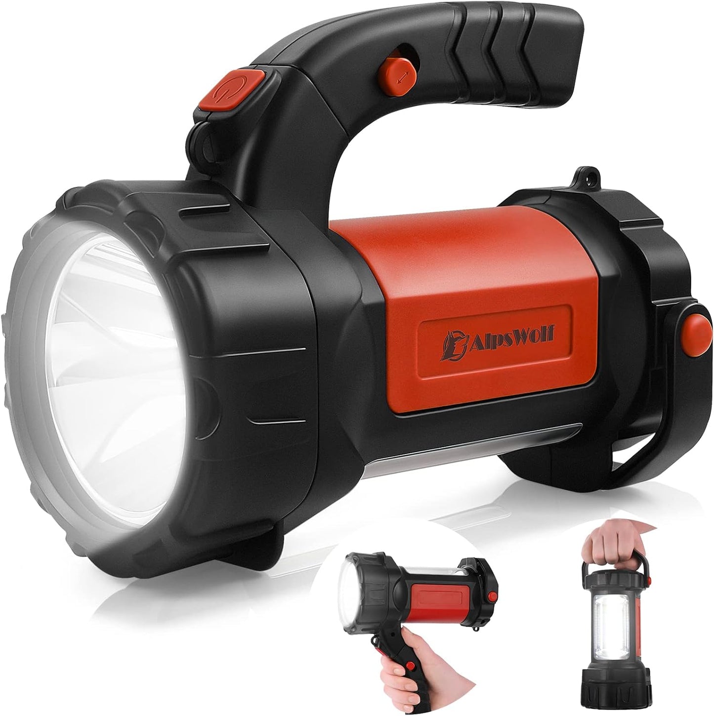 Camping Lantern Rechargeable, LED Flashlight Spotlight Lantern with 800LM, 3600 mAh, Strap Included Portable Bright Camping Light for Emergency, Outdoor Hiking, Power Outages