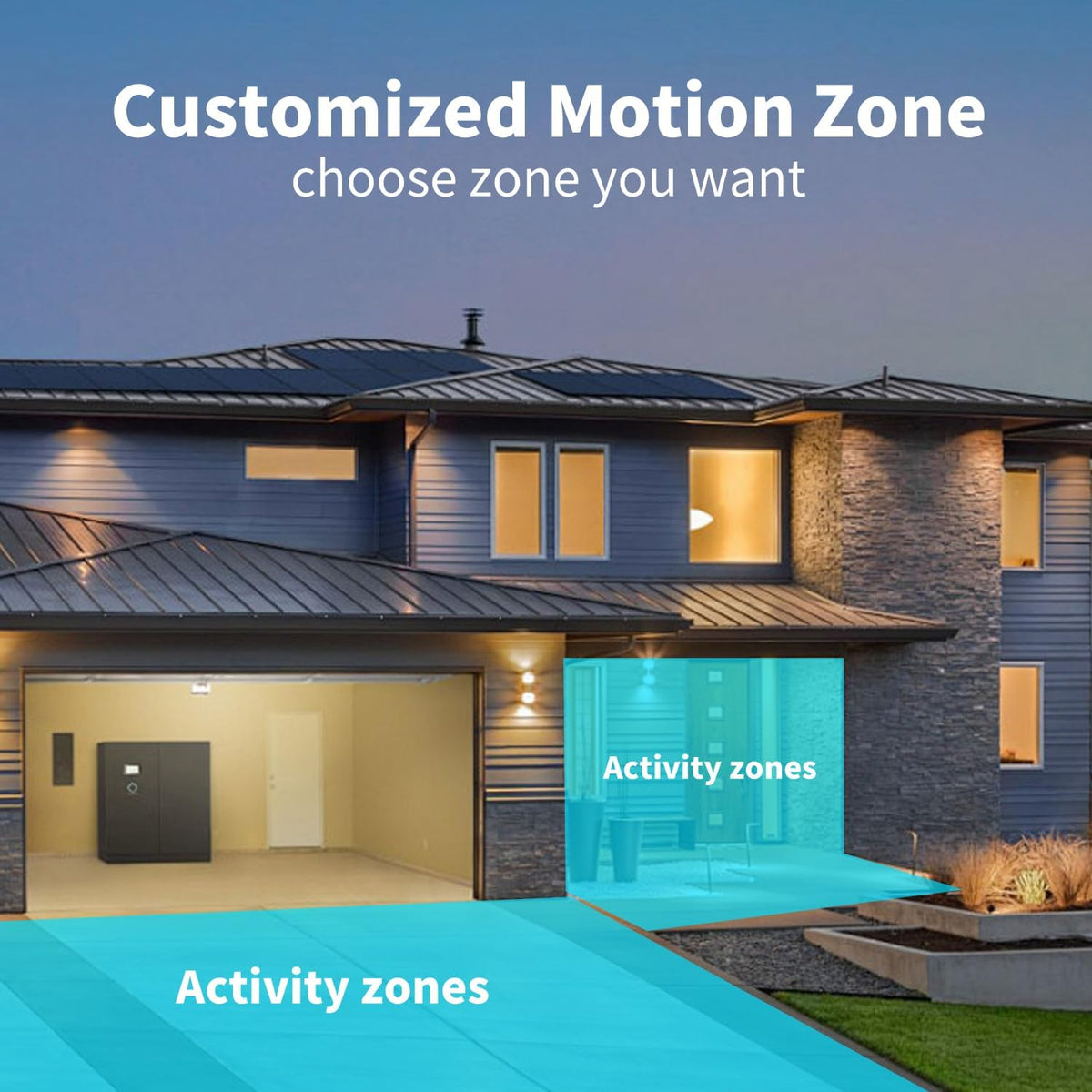 Luovisee WiFi Security Camera Wireless Outdoor 2 Packs,360° PTZ Solar Camera Outdoor Wireless for Home Security,Work with Alexa,AI Motion Detection,PIR Siren,Cloud & SD Card Storage, 2-Way Audio