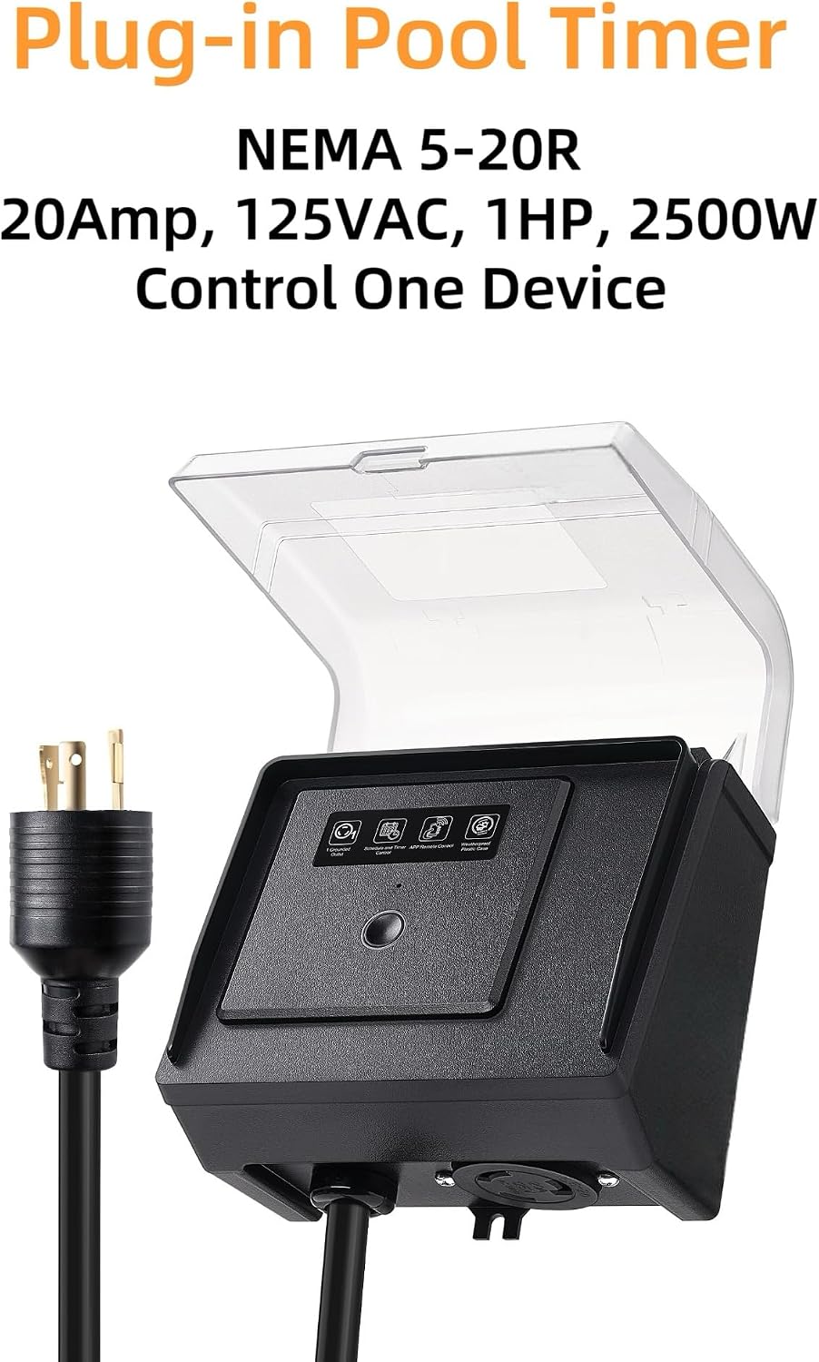 WiFi Pool Pump Timer,Twist-Lock NEMA L5-20R