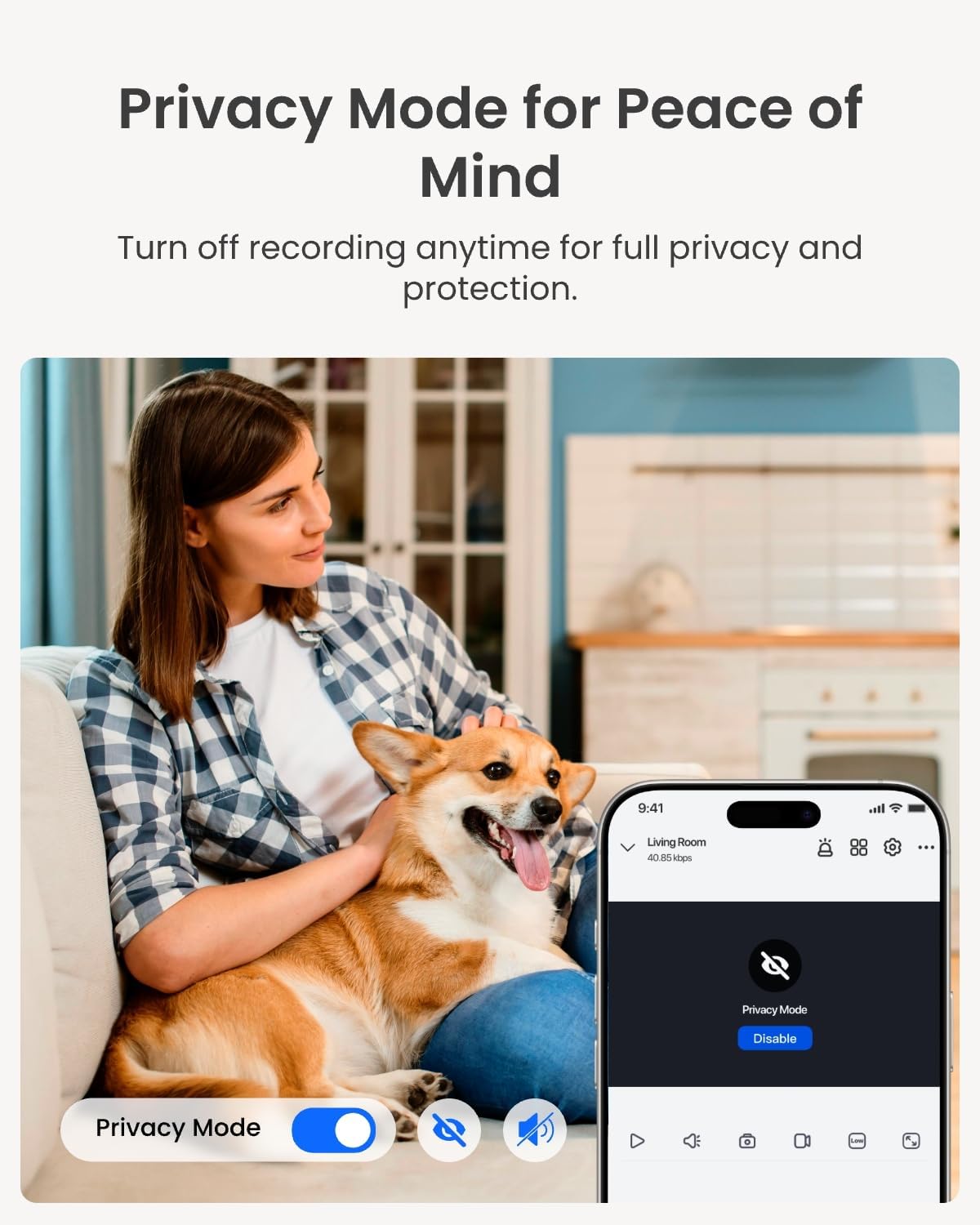 REOLINK 4MP 2K Indoor Camera E1, Plug-in WiFi 6 Security Camera | 360 Degree Pet Camera with Phone app, Baby Monitor with Person/Pet/Cry Detection, Night Vision, 2-Way Talk, Local Storage