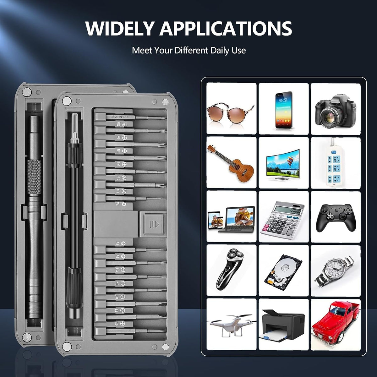 30-in-1 Premium Precision Magnetic Screwdriver Set, Professional Mini Repair Kit for Electronics, Computer, Laptop, PC Building, Phone, Watch & Eyeglass – Alloy Tool Steel Micro Bits