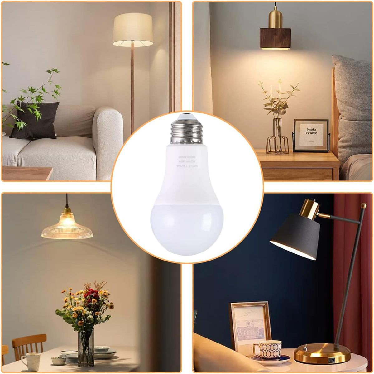 A19 LED Light Bulbs with Remote Control, 800LM 9W, 60W Equivalent LED Bulbs,Stepless Dimmable 3000K-6000K,E26 Base,CRI 80+,2.4GHz,25000+ Hours Lifespan,Light Bulb for Home Decor,1Bulb&1Remote