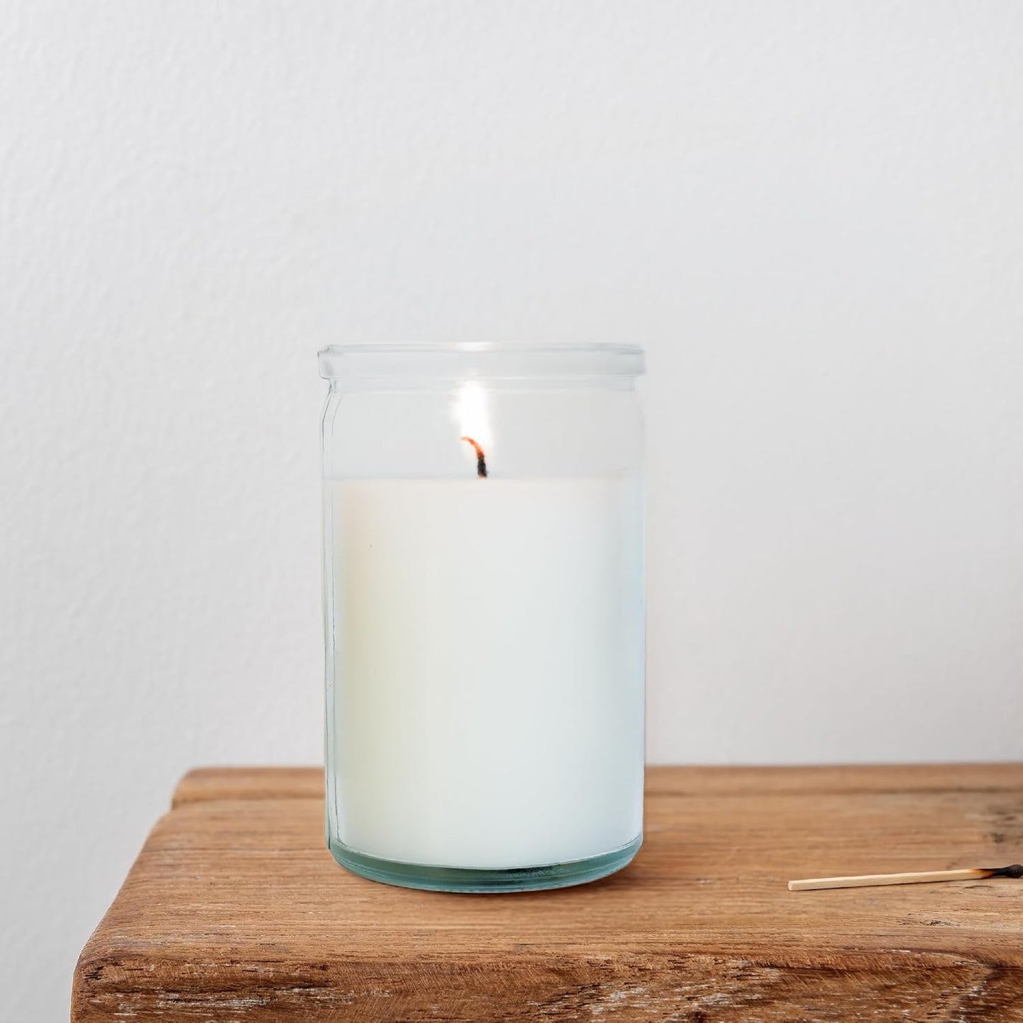 Carolina Emergency Unscented White Jar Candle – 40 Hour Burn, Clear 3.5" Tall Glass Container – Long-Lasting Paraffin Wax for Power Outages, Storms, Camping & Preparedness