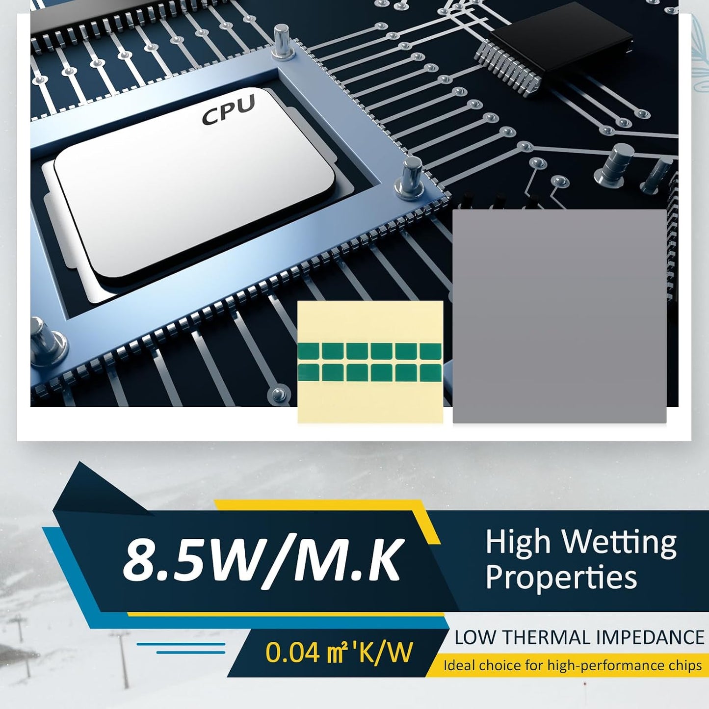 80x80mm PTM7950 Thermal Pad for PS5 Steam Deck CPU GPU SSD Thermal Pad Phase Change Heatsink Computer Laptop CPU GPU SSD Heat Resistant Heat Sink Cooling Conductive Pads Accessories