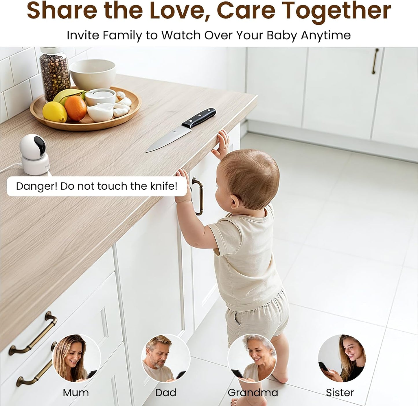 GALAYOU Indoor Cameras for Home Security/Baby Monitoring in 2K, G2 4Pack | Wi-Fi/Nanny Cam/Baby Monitor, with Phone APP, PTZ, Night Vision, Siren, Wired Plug, Two-Way Talk, 24/7 TF Card, Cloud Storage