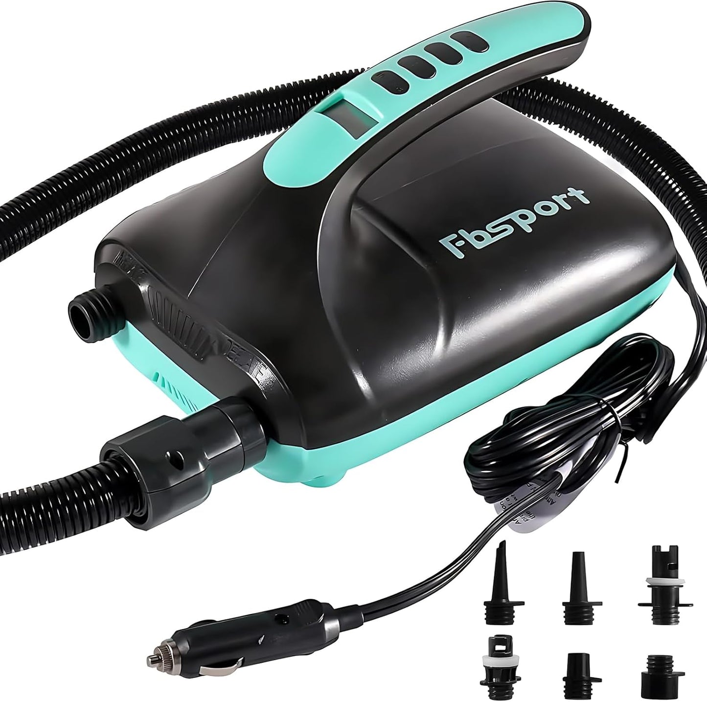 Electric Paddle Board Pump, 20PSI SUP Air Pump with Inflation & Deflation Functions & 12V DC Car Connector, Portable Quick Inflator for Inflatable Paddleboard, Kayaks, Boats and Air Mattresses