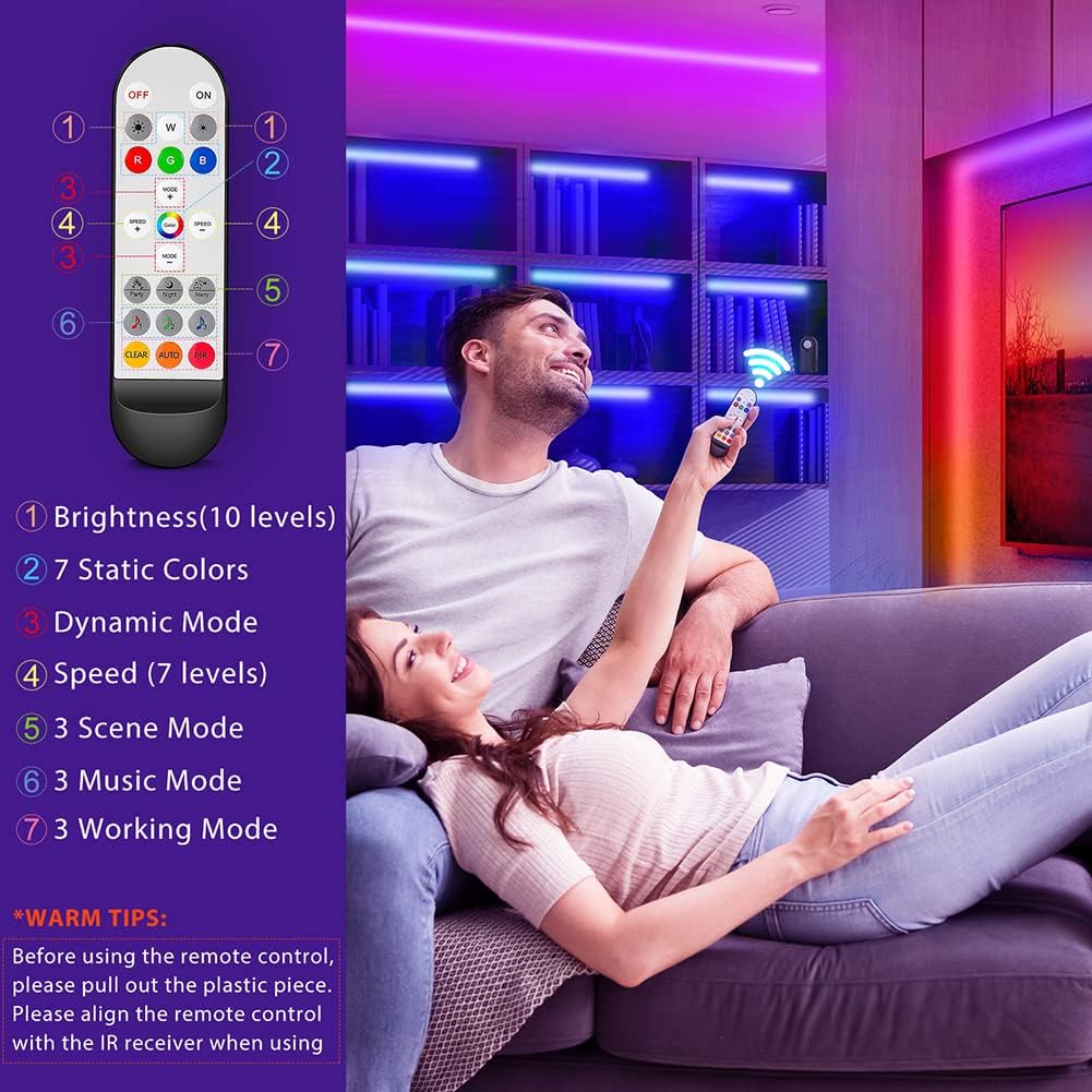 8 PCS RGB Under Cabinet Lighting Kit, 12v Motion Sensor LED Light Strip with Remote, ETL Listed Power Adapter, Music Sync Color Changing Led Lights for Shelves, Cabinet, Counter, Bookcase, 13ft