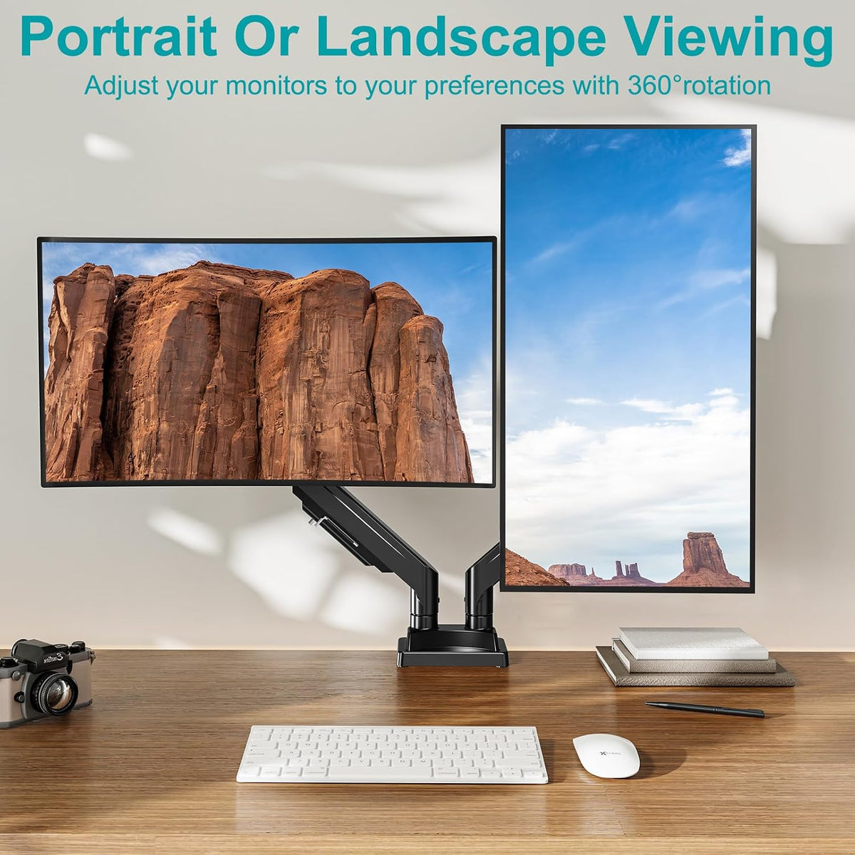 MOUNT PRO Ultrawide Dual Monitor Arm for Max 43" Monitor, Holds up to 33lbs