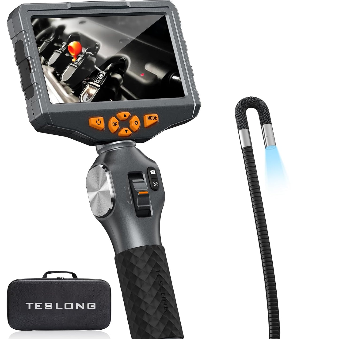Teslong TD500 Articulating Borescope for Mechanic Automotive Inspection