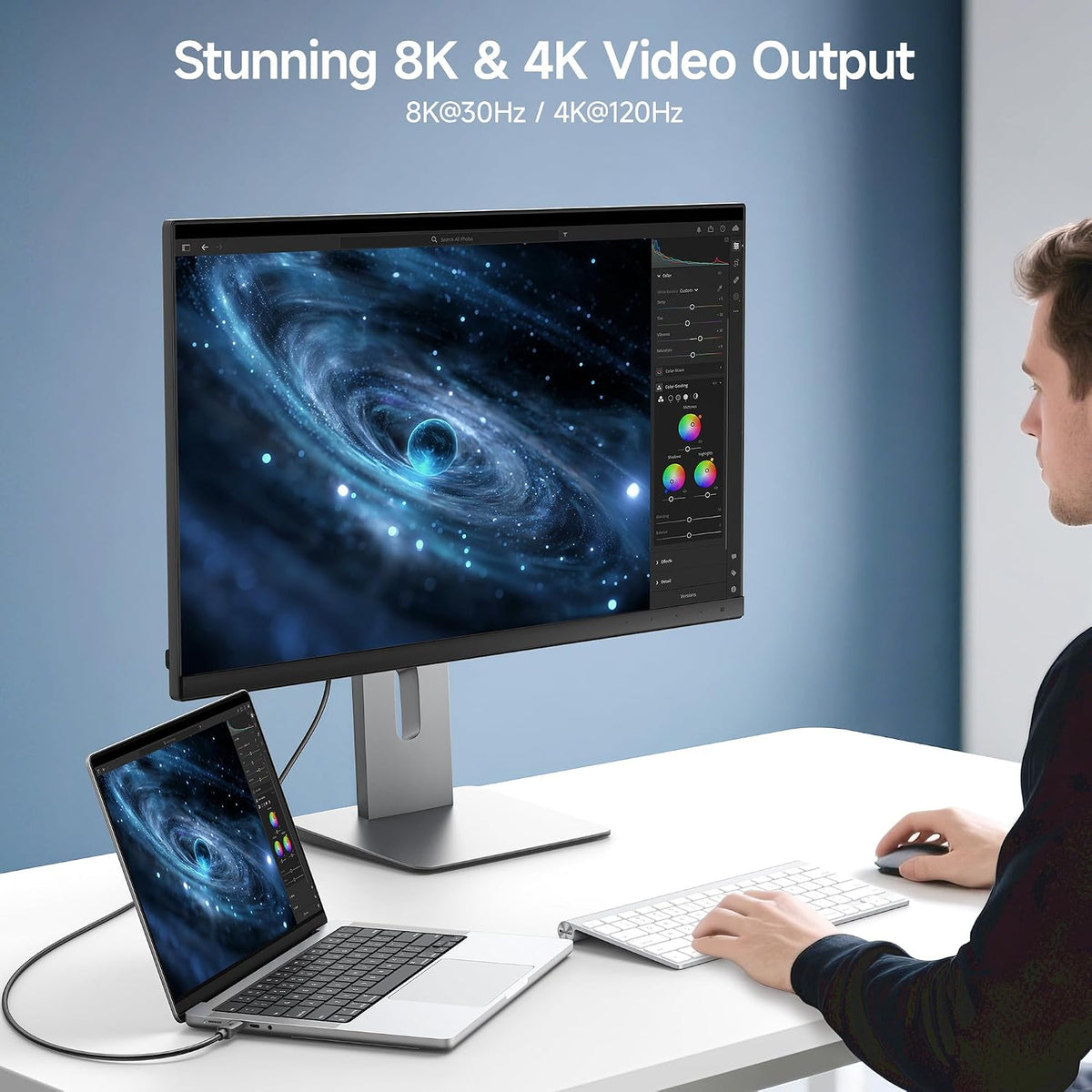 Cable Matters 20Gbps USB C to USB C Monitor Cable, 6ft / 1.8m | [8K@30Hz / 4K@120Hz Video, 240W Charging, 20Gbps Data Transfer] Works with CarPlay and Android Auto