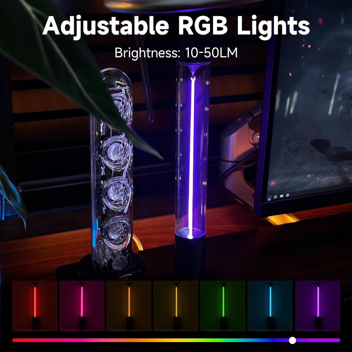 RGB Light Bar, Cordless TV Monitor Backlight for Gaming, Man Cave Decor