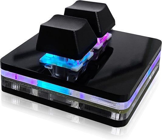 BTXETUEL NONO OSU keypad 2-Key Red axis Gaming USB Keyboard,Hotswap Mechanical Keyboard,Mini Mechanica RGB keypad for macros and Rhythm Games. | Hot-swappable Mini Mechanica RGB Keypad for Macros and Rhythm Games Office Work Shortcut Keys