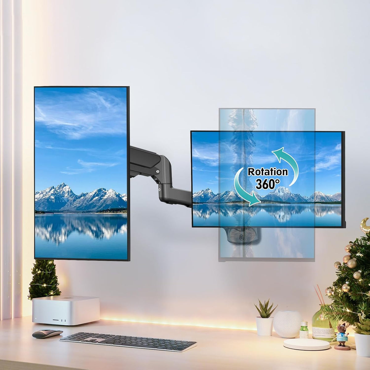 Dual Monitor Wall Mount for 13-32" Computer Screens