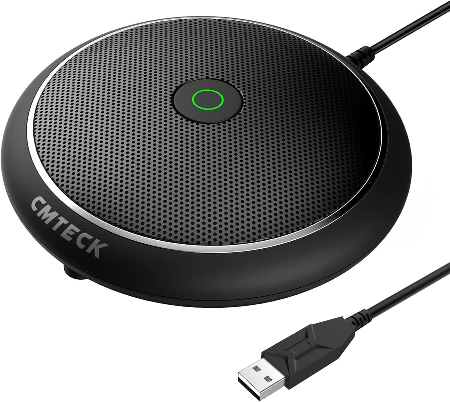 CMTECK Conference USB Microphone, Plug-and-Play Omnidirectional Desktop Mic | Omnidirectional condenser for clear audio,compact design. Ideal for video, streaming, YouTube. Works with macOS/Windows