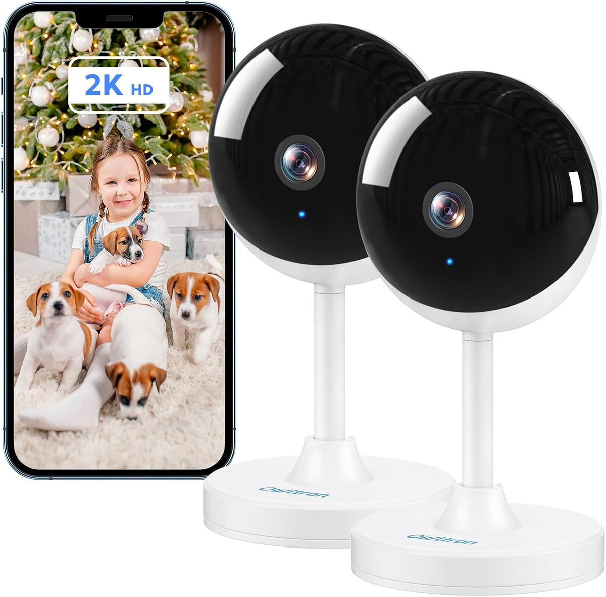 owltron Indoor Security Camera, 2K 3MP Cameras for Home Security