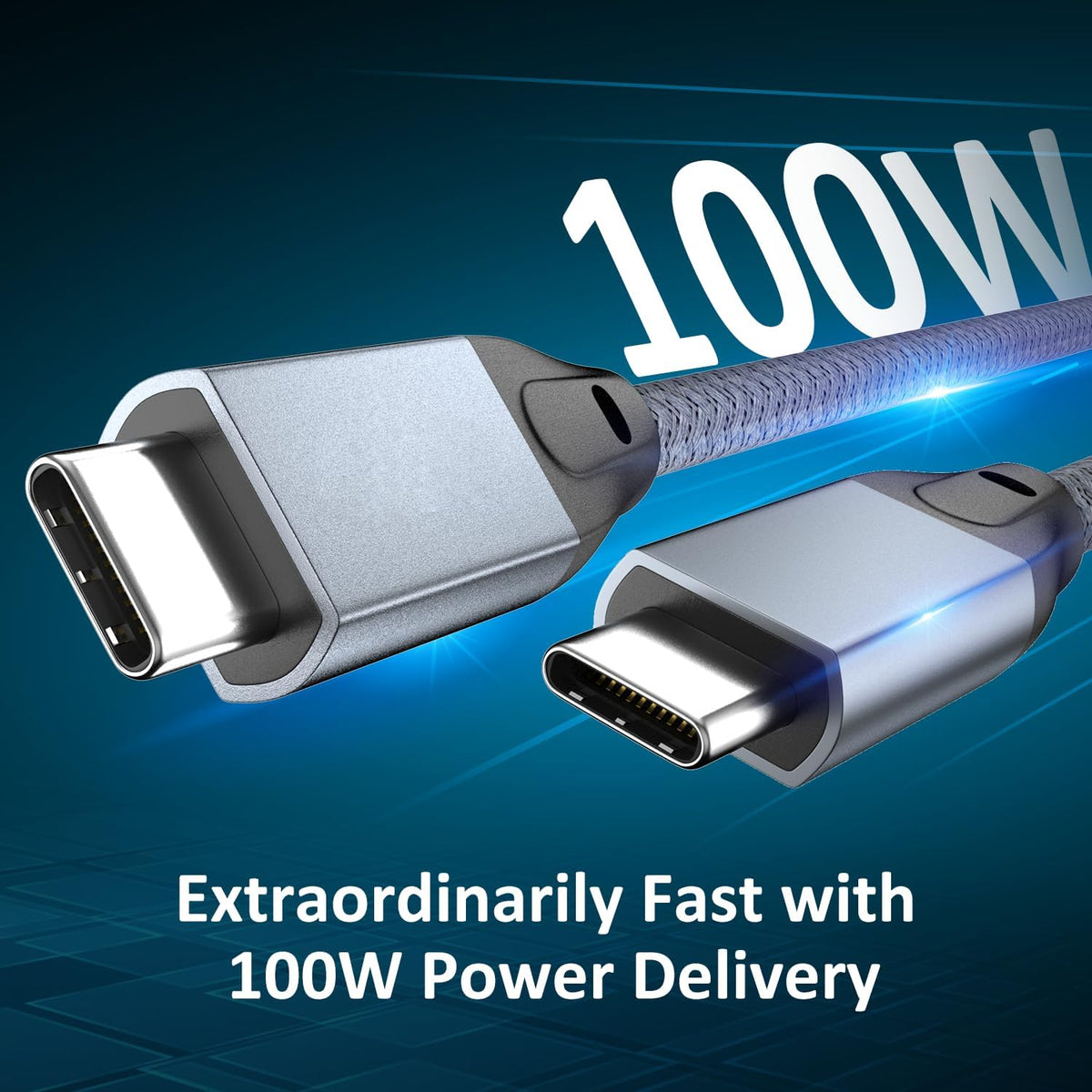 USB C to USB C Cable 100W 1.5FT 2Pack, USB C 3.2 Gen 2X2 20Gbps Data Cable