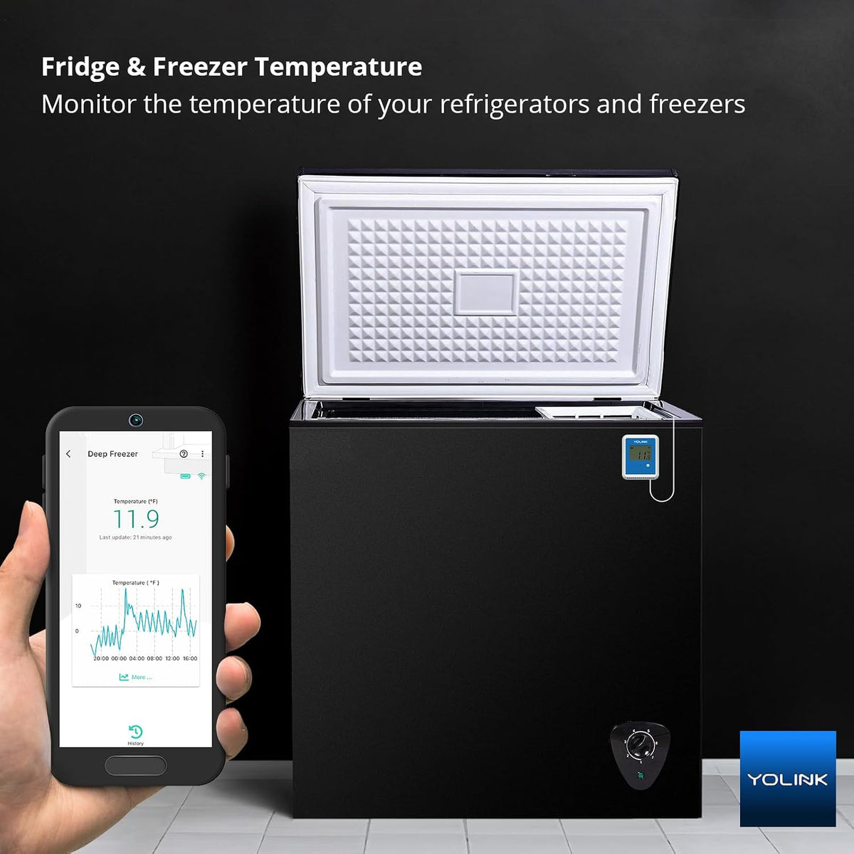 YoLink Smart X3 Version Outdoor Temperature Data Logger with Probe, Thermometer, 1/4 Mile Range, 5+ Years Battery Life, Emails, Text, App Alerts, Alexa, IFTTT. Pool, Hot Tub, Fish Tank. Hub Required!