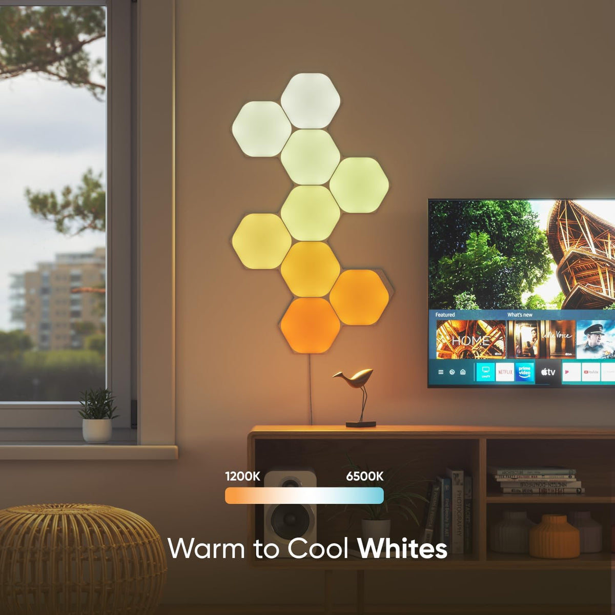 Nanoleaf Shapes Hexagon Lights, Smart RGBW LED Wall Light Panels, 7PK