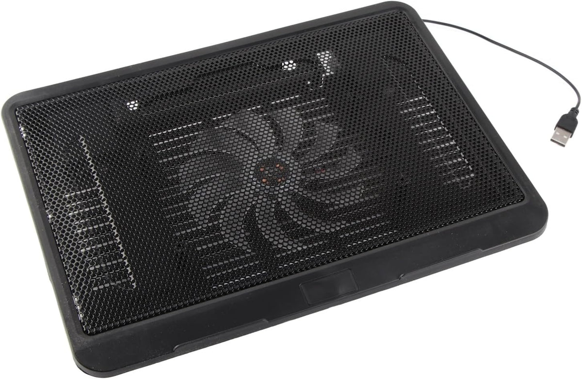 SUNGOOYUE Laptop Cooler Cooling Pad with Super Quiet Fan Ergonomic Stand USB Hub for Gaming Movies Black