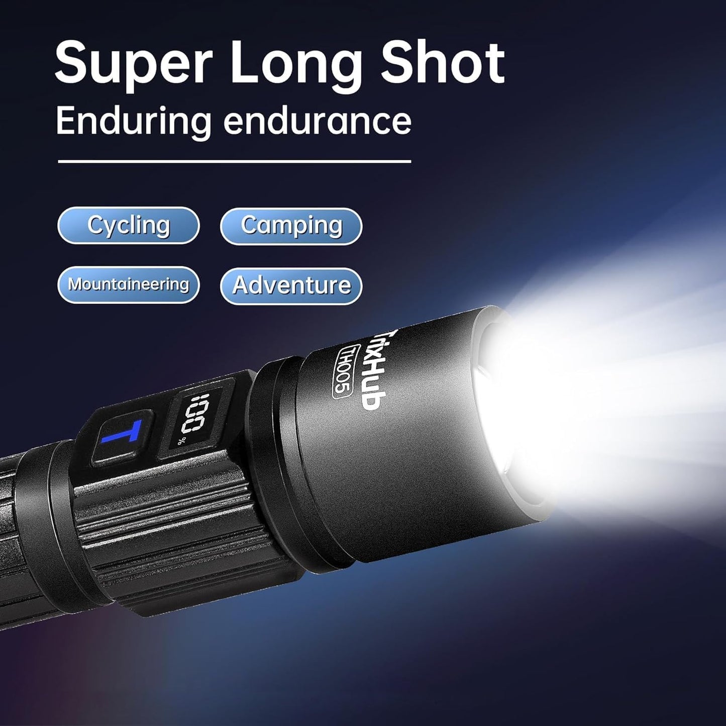 Rechargeable Flashlights 2 Pack Super Bright High Lumens Flashlight | LCD Digital Display, 5 Modes, USB C Charging, Zoomable Linternas, Powerful Handheld Flashlights for Home Emergencies Camping