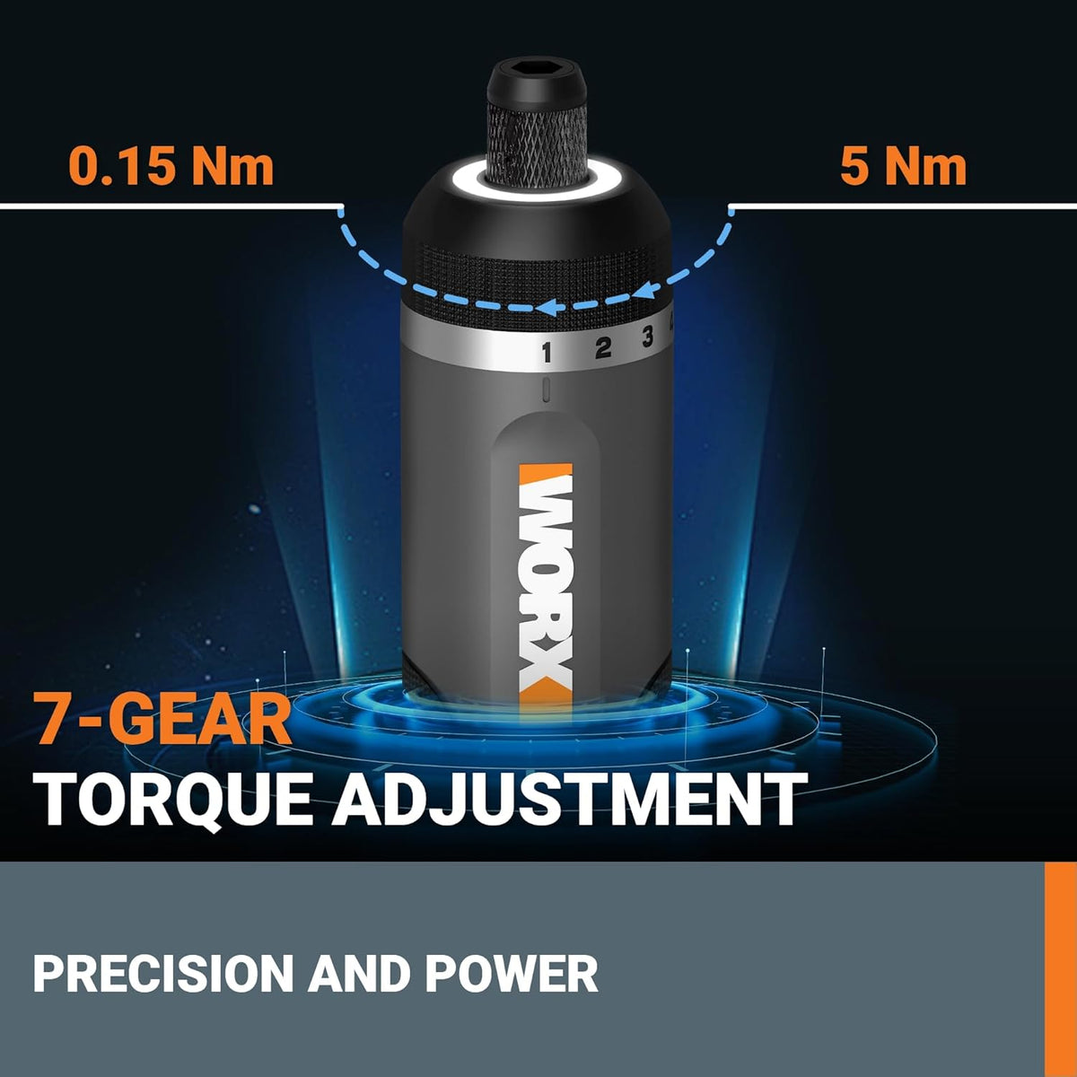 WORX Cordless Screwdriver, 4V 30-Piece Accessory Kit, WX242L | Cordless Driver with Rechargeable Battery, Black/Silver, for Home DIY, Assembly, Furniture Installation and Repairs