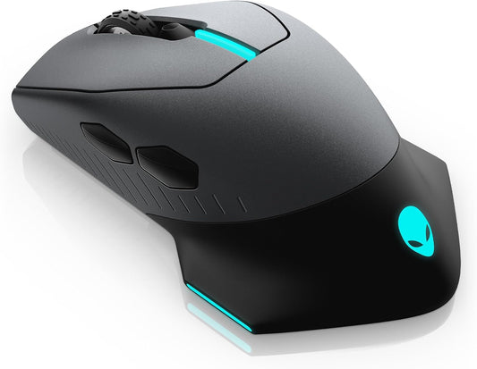 Alienware Wireless Gaming Mouse AW610M, 16000 DPI, 400 IPS, 7 Buttons | USB Wired, Optical Sensor, Programmable Controls, 1000Hz Polling, RGB Lighting, Dark Side of the Moon