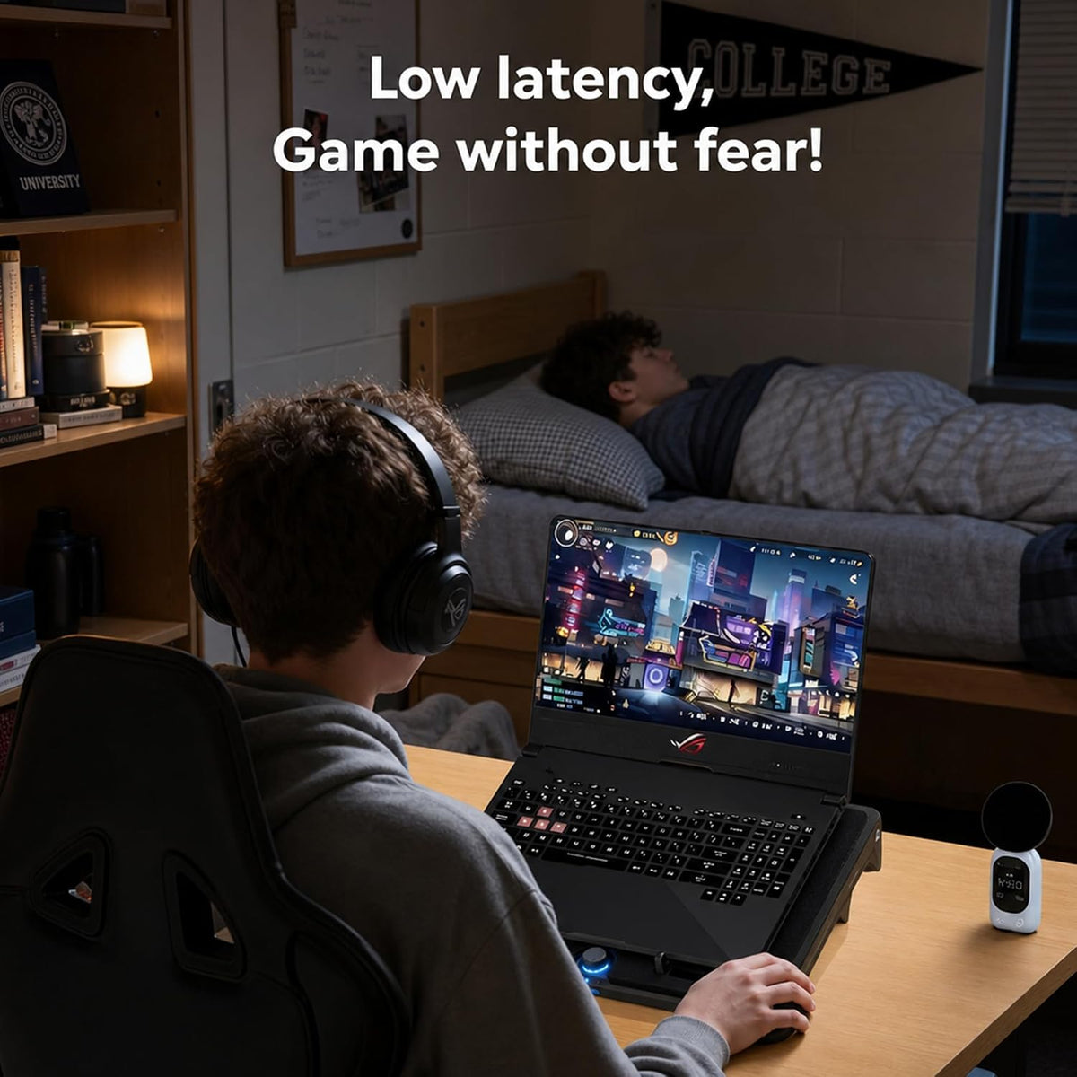 Gaming Laptop Cooling Pad with 5-Fan &Thermoelectric Cooler，Double Cooling