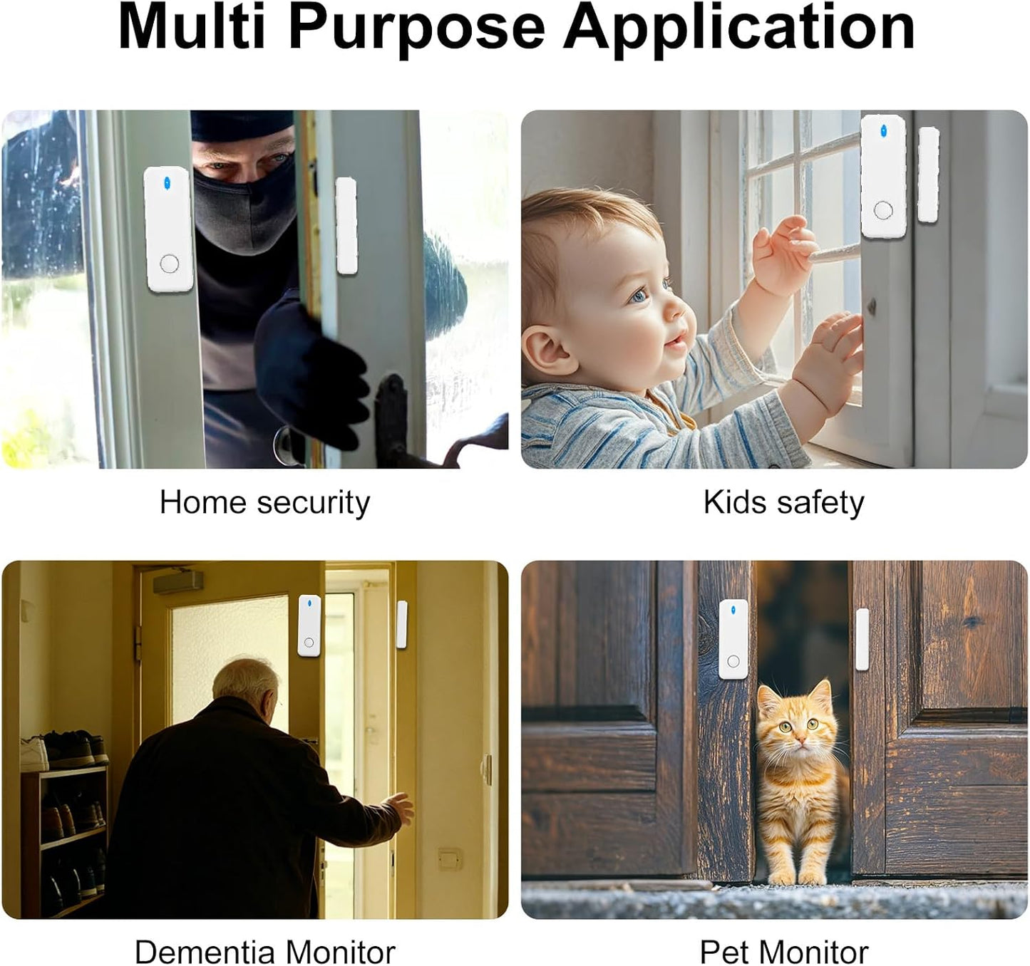 Home Security System, Alarm System for Home Security, WiFi/GSM SMS Alarm System with Motion Detector, 120dB Alarm Siren, Door/Window Burglar Alarm, Smart Remote Control, Alexa-Compatible (G03-2E)