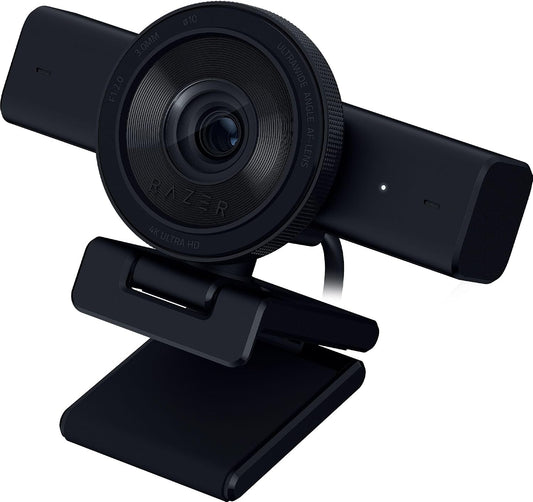 Razer Kiyo V2 Webcam for Streaming and Collaboration 4K 30Fps, Black | AI Powered Auto-Framing, Built-in Microphone, Ultrawide Angle Lens, Privacy Cover, Works with OBS, Discord, Zoom, Teams