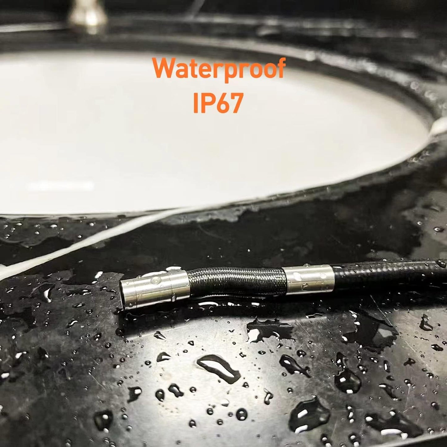 10FT Articulating Borescope with Light, Two-Way Steering Industrial Endoscope Inspection Camera 0.33in Fiber Optic Snake Camera Waterproof for Electriction Wall Pipeline Inspection