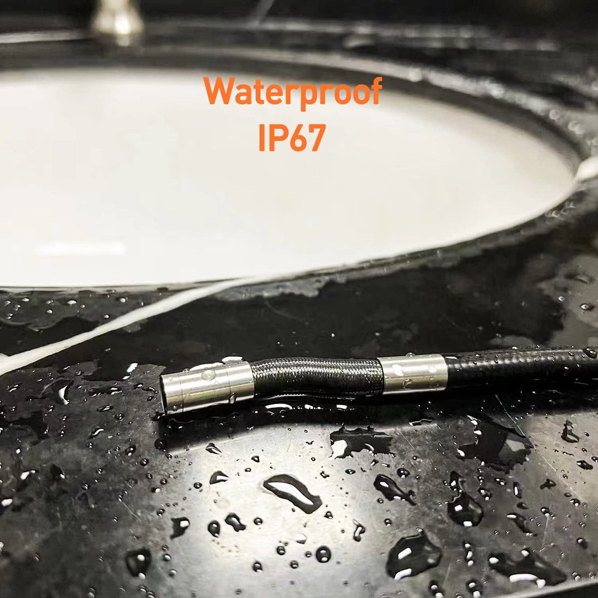 Two-Way Articulating Borescope with Light, 1080P Industrial Endoscope Inspection Camera with Flexible Articulated Probe for Automotive Engine Mechanic HVAC- 5.5FT