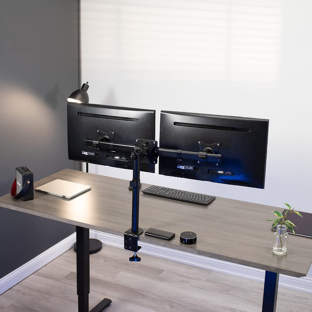 VIVO Black Dual VESA Bracket Adapter, Up to 27 in Screens, MOUNT-VW02A