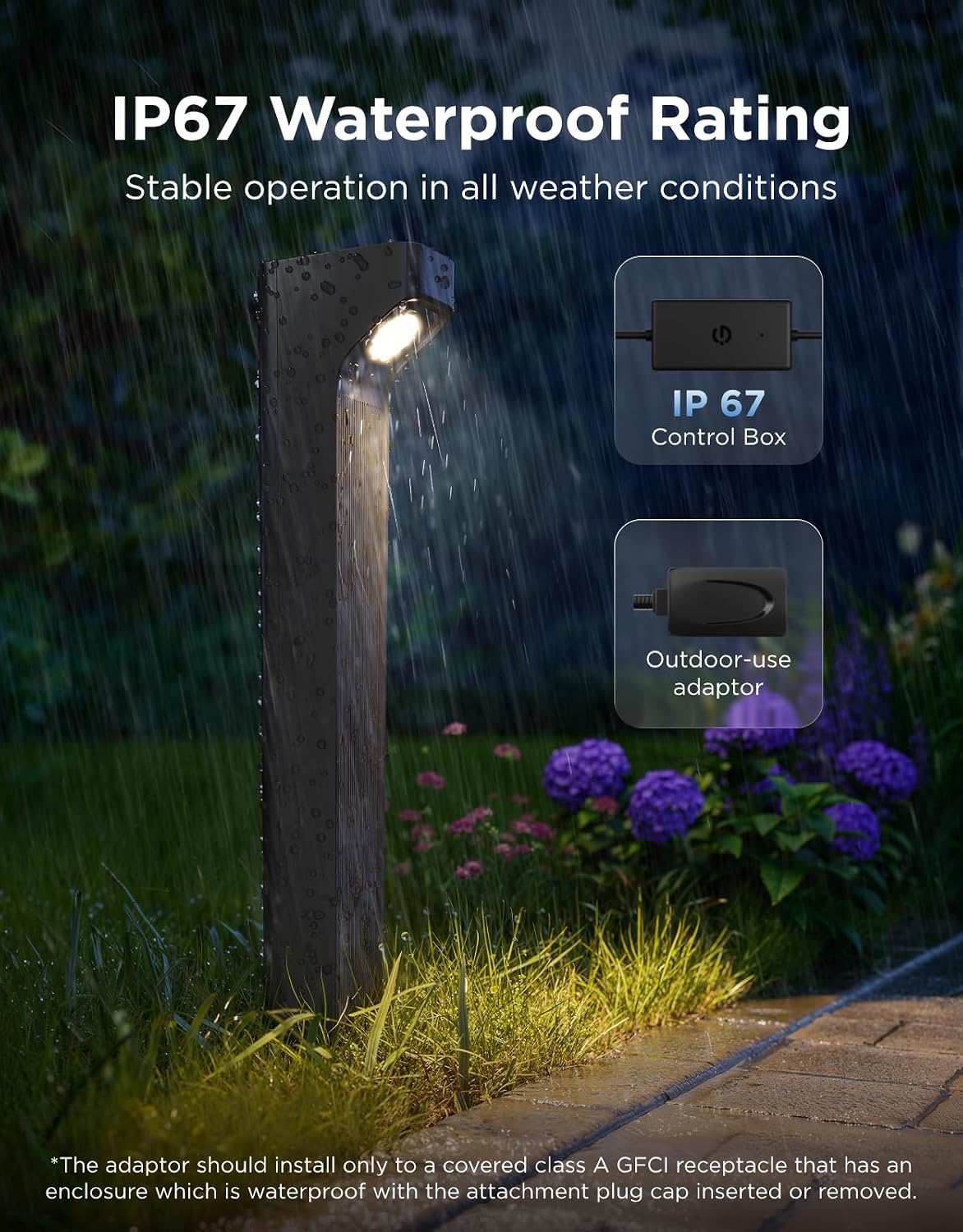 Govee Outdoor Pathway Lights 2 Lite, 8 Pack, 190 lumens, IP67 Waterproof | 16 Million Colors, 60+ Scene Modes, for Path, Landscape Lighting, Outdoor, Compatible with Alexa, Google Assistant, Matter