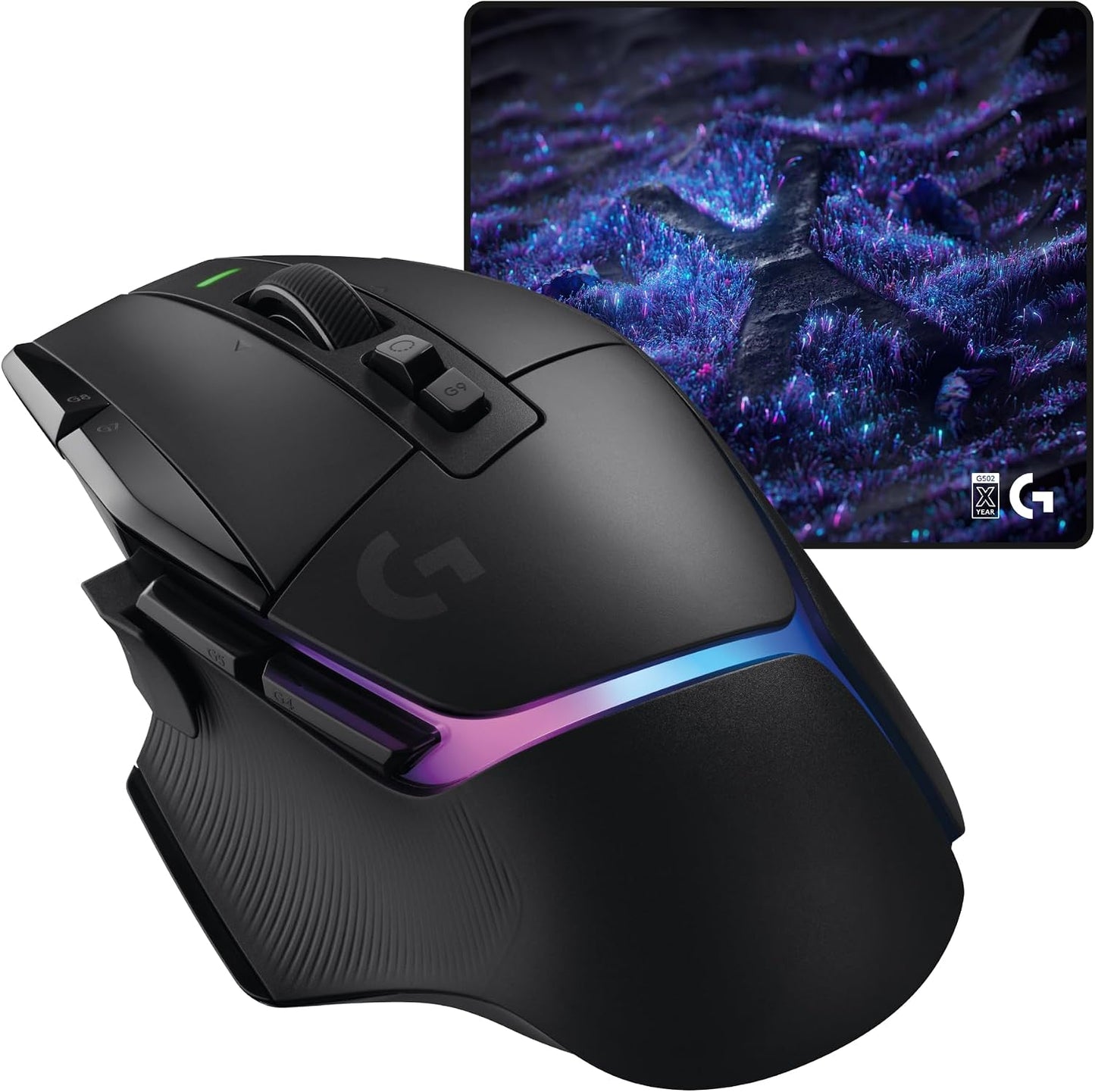 Logitech G502 X Plus Wireless RGB Gaming Mouse - Black | Optical Switches, RGB, 13 Buttons , Infinite Scroll Toggle, <130 hr Battery, USB-C, Wireless Charging Capable, for PC/MacOS