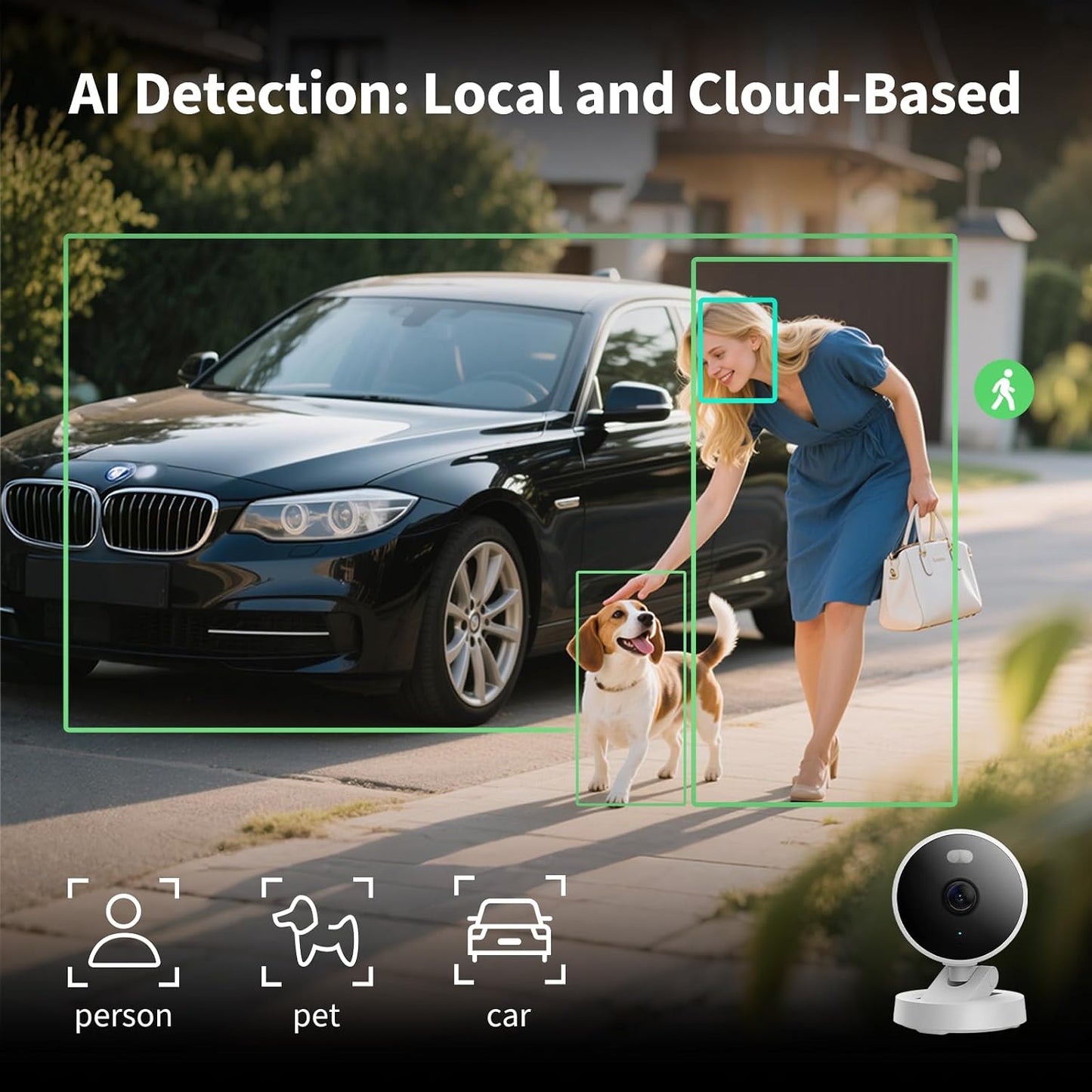 Aqara 2K Indoor/Outdoor Security Camera G100, HomeKit Secure Video, White | 2-Way Audio, Spotlight Color/IR Night Vision, AI Detection, 140° FOV, Wi-Fi 6, Supports HomeKit, Alexa, Google and IFTTT