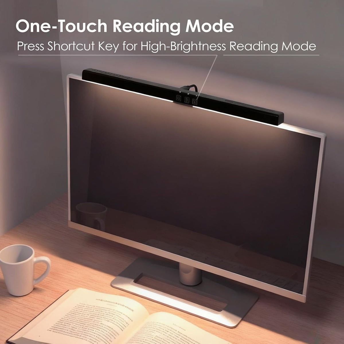 BY-J PC Screen Lamp with Remote Control, Adjustable Screen Light Automatic Dimming, LED USB Computer Lamp 15.7 in Monitor Light Bar Lighting for Office Gaming