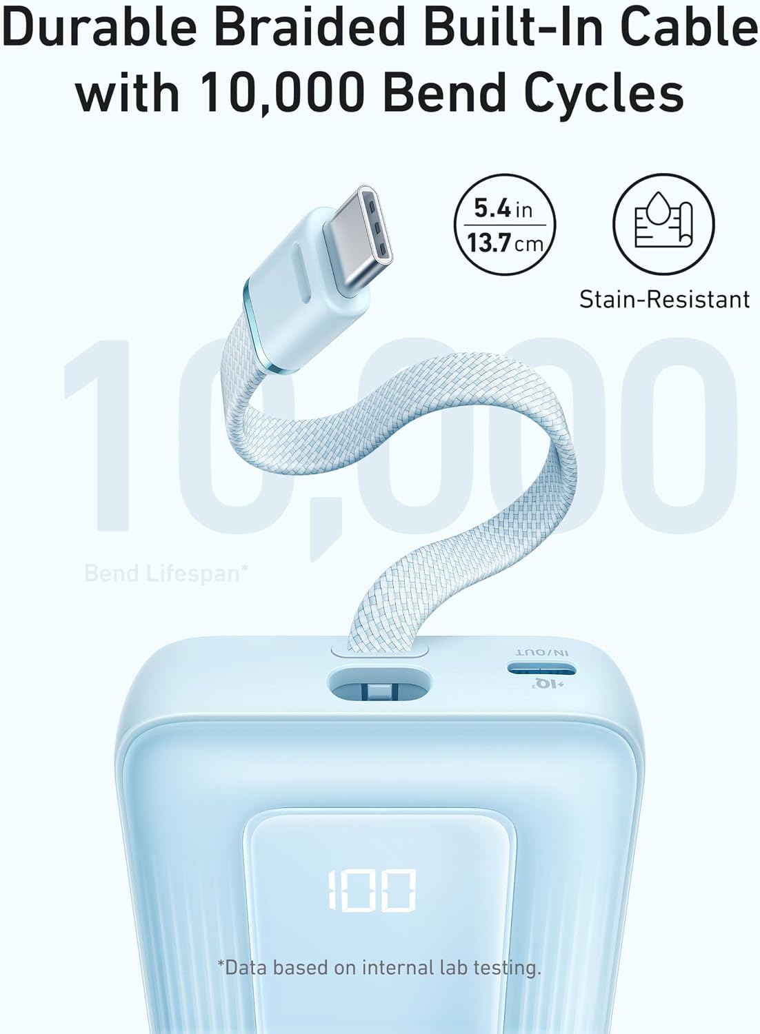 Anker Power Bank,10,000mAh 30W with USB-C Travel Essential Portable Charger | 30W Portable Charger with USB-C Input and Output, Travel-Essential Phone Power Bank for iPhone 17 / 16, Galaxy, and More