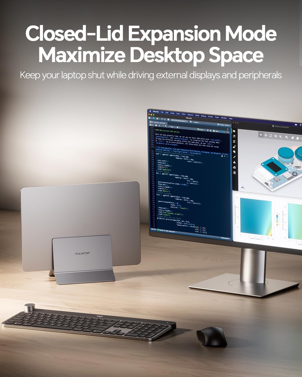 11-in-1 Vertical USB-C Docking Station with M.2 NVME SSD Enclosure