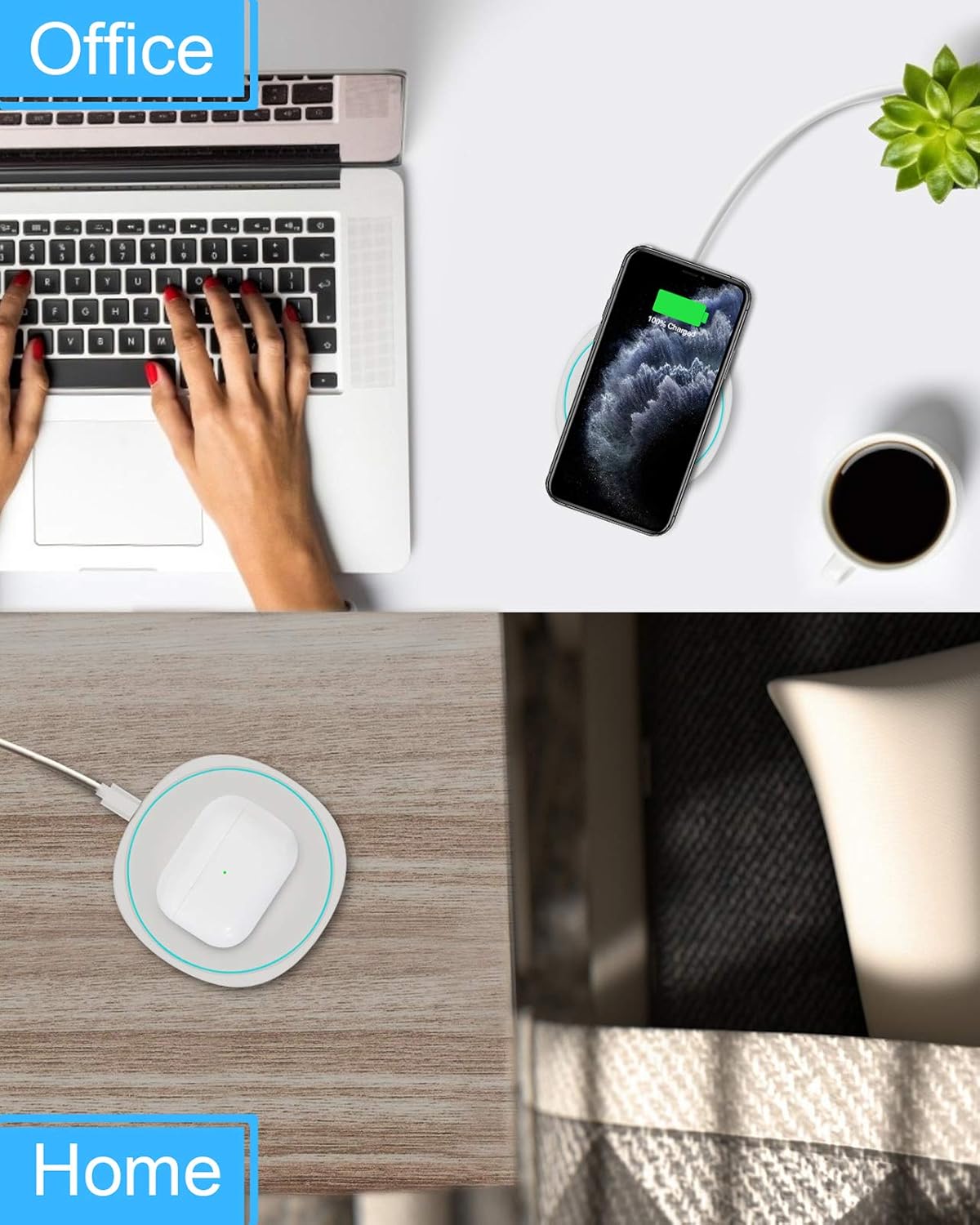NANAMI 10W Max Wireless Charger Pad for iPhone, Samsung and Other Devices