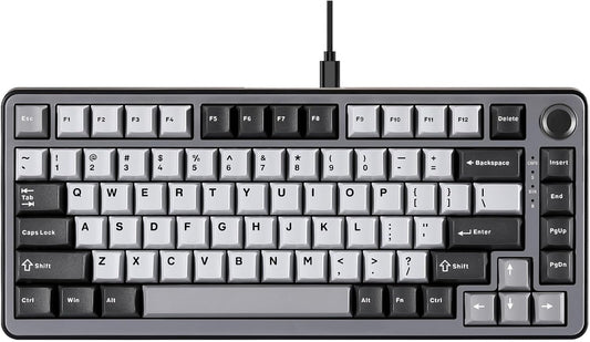 YUNZII RT75 75% Wired Hall Effect RGB Keyboard (Black, Silky Pro Switch)