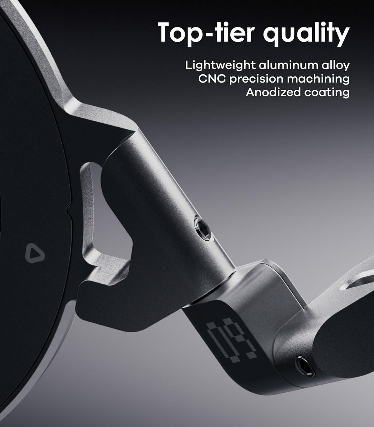 Aulumu G09 Magnetic Ring Grip | Omnidirectional Rotation | MagSafe Compatible | Aluminium Alloy Construction | Stable Dual-Sided Magnetic Attachment | Includes Handle Ring Phone Stand- Black