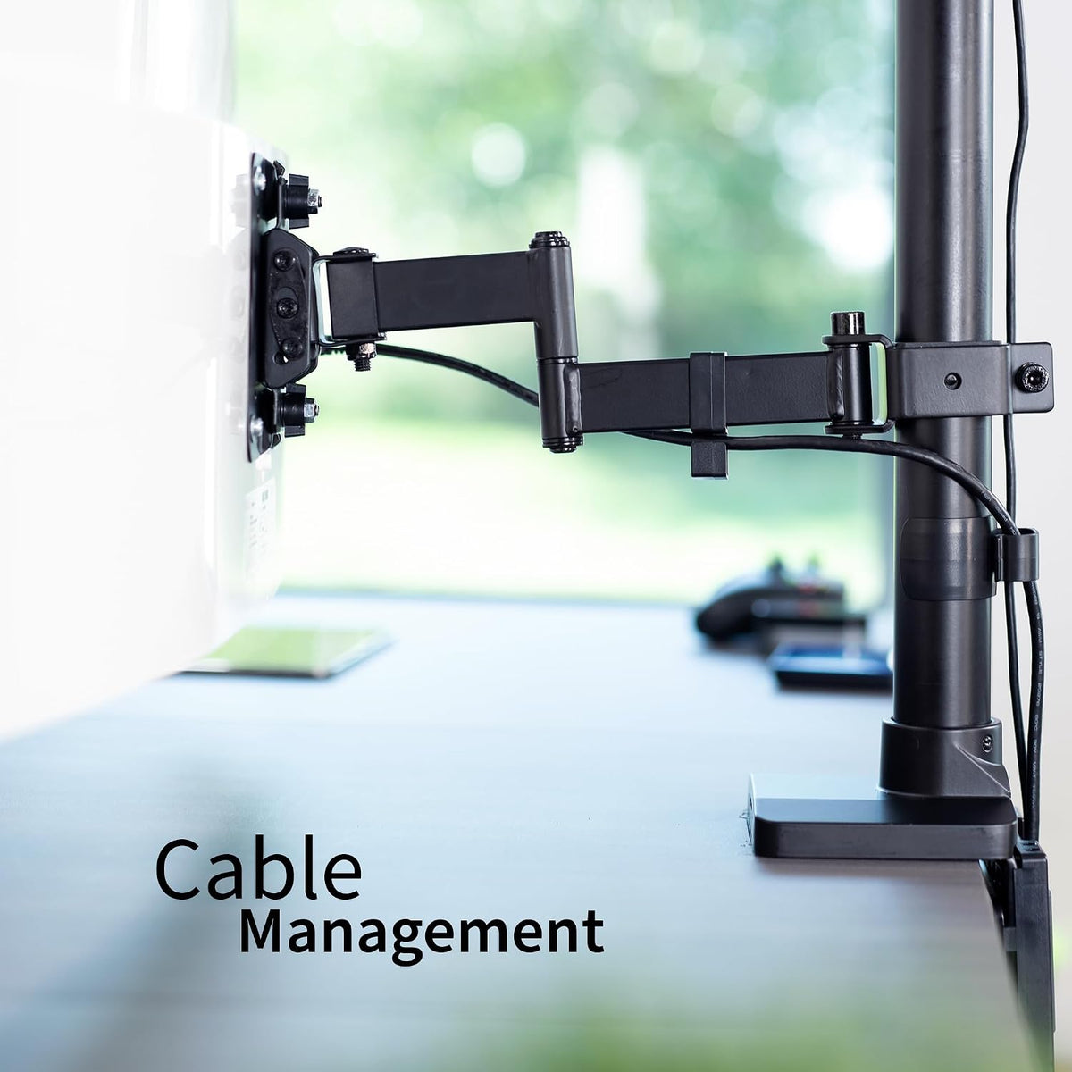 VIVO Dual Vertically Stacked Ultra-Wide Monitor Desk Mount with Extension Arms, Extra Tall Heavy Duty Adjustable Stand for 2 Ultrawide Screens up to 43 inches, 50 lbs Capacity, Black, STAND-V202T