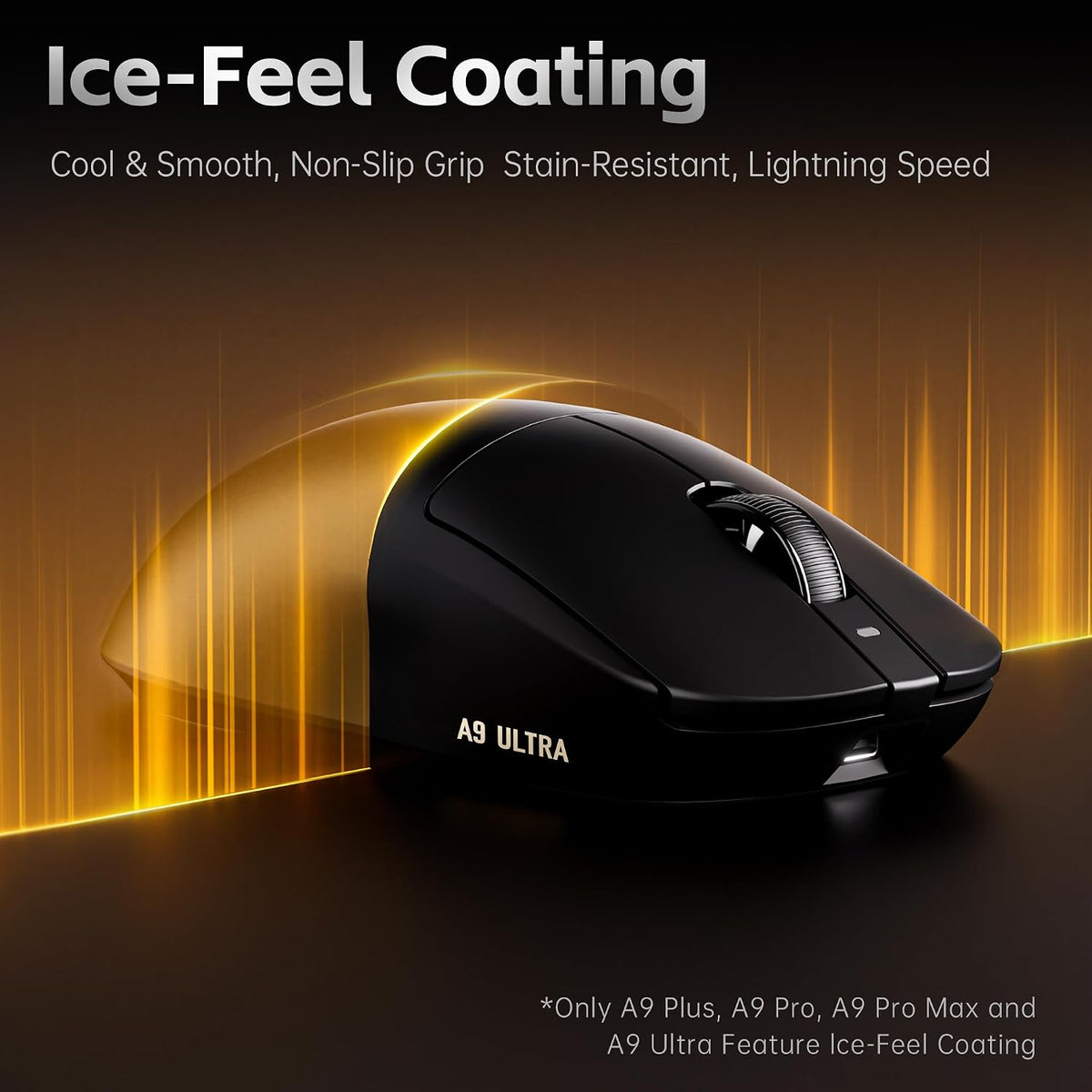 ATK Dragonfly A9 Plus Wireless Gaming Mouse, PAW3395 Sensor, DPI up to 26,000, 57g Lightweight, 240 Hr Battery Life, Ice-Feel Coating, Tri-Mode 2.4G/Bluetooth/Wired - White
