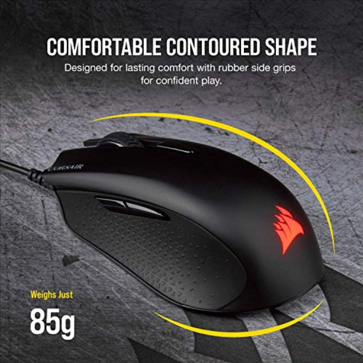 Corsair Harpoon PRO RGB Wired Lightweight FPS/MOBA Gaming Mouse – 12,000 DPI – 6 Programmable Buttons – iCUE Compatible – PC, Mac, PS5, PS4, Xbox – Black