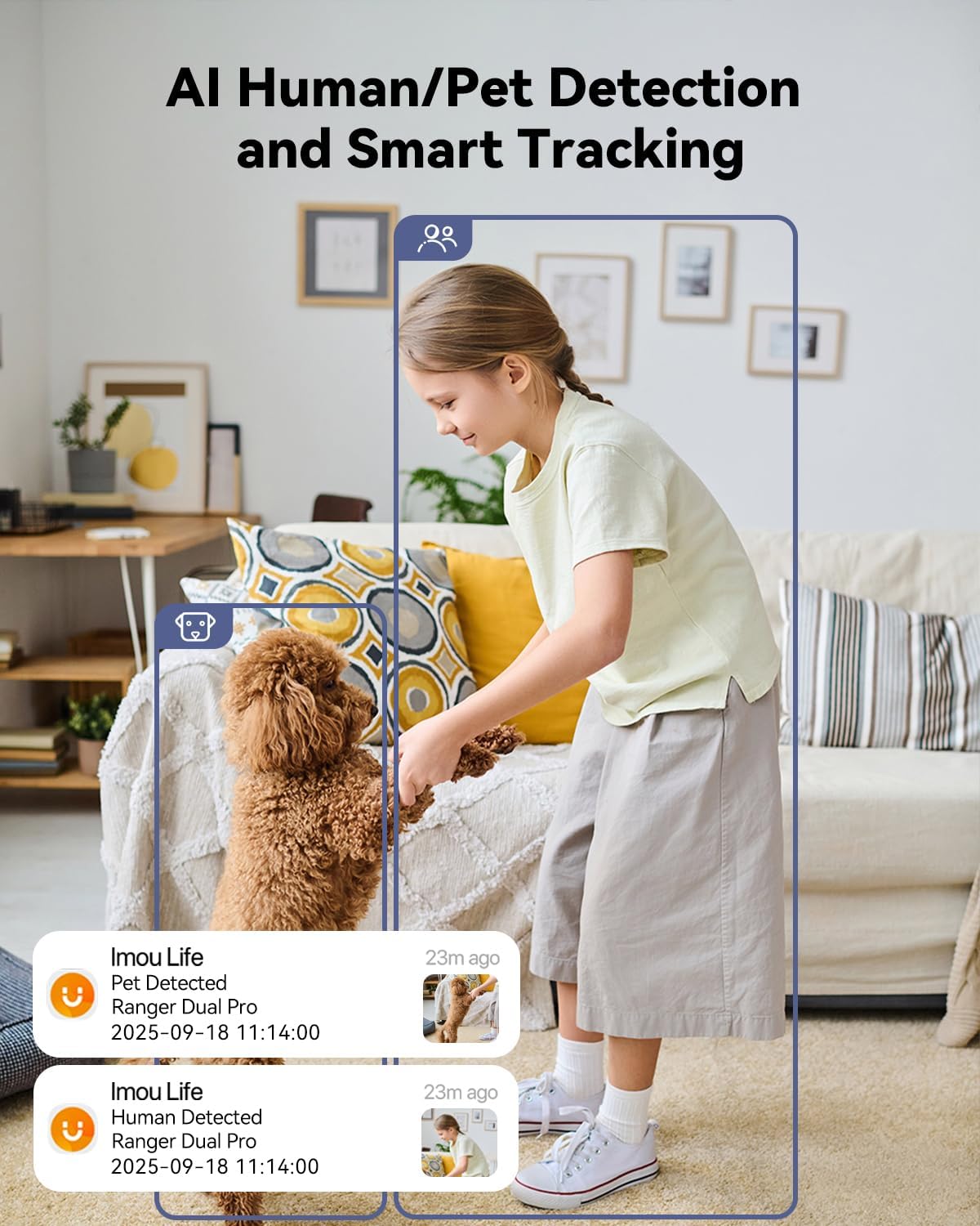 Imou 6MP Indoor Security Camera, Dual-Lens 360°Pan-Tilt Baby Monitor & Pet Camera for Home Security, Color Night Vision, Human/Pet/Sound/Motion Detection, 2.4/5GHz WiFi, Cloud & SD Card Local Storage
