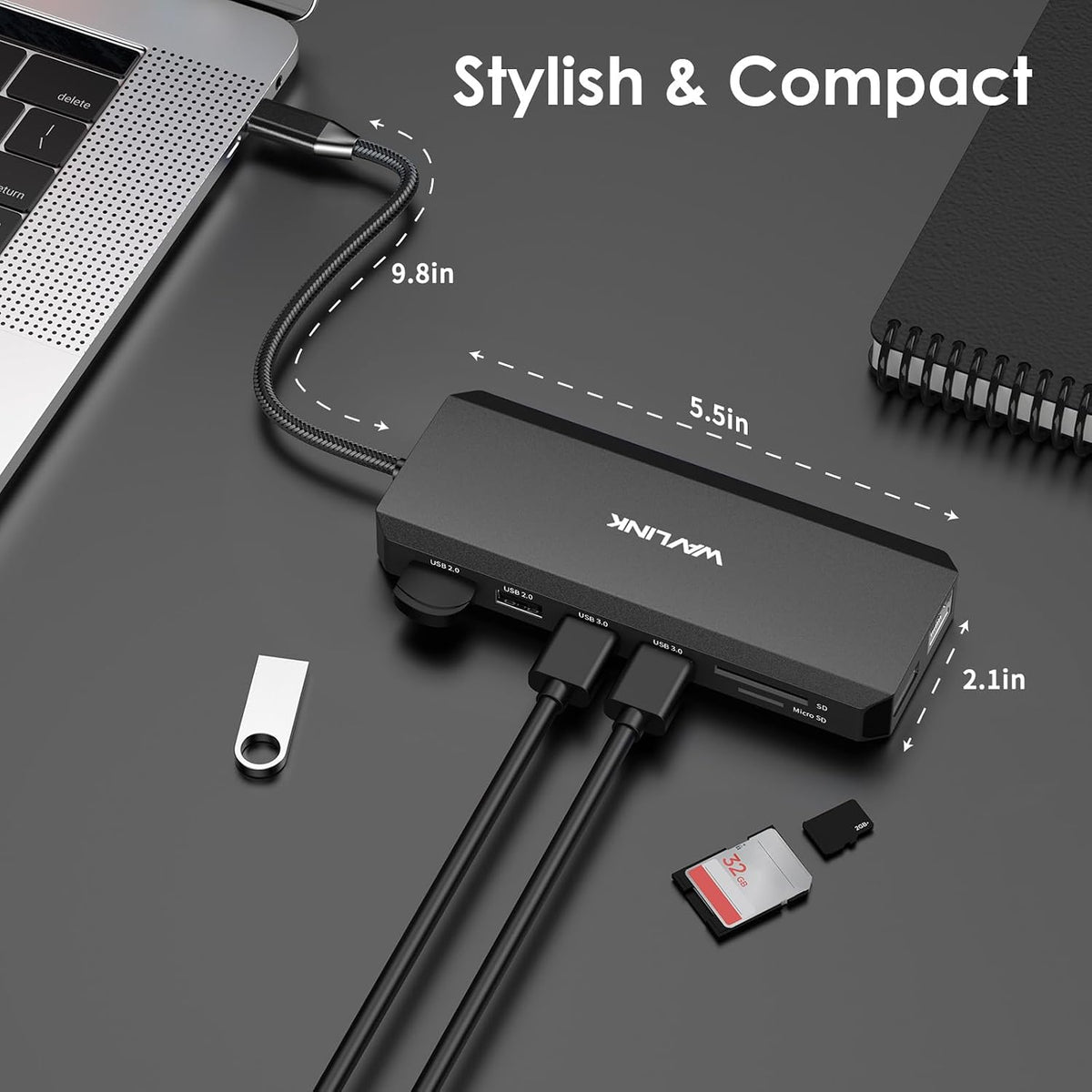 WAVLINK Laptop Docking Station Dual Monitor/Triple Display for Windows OS
