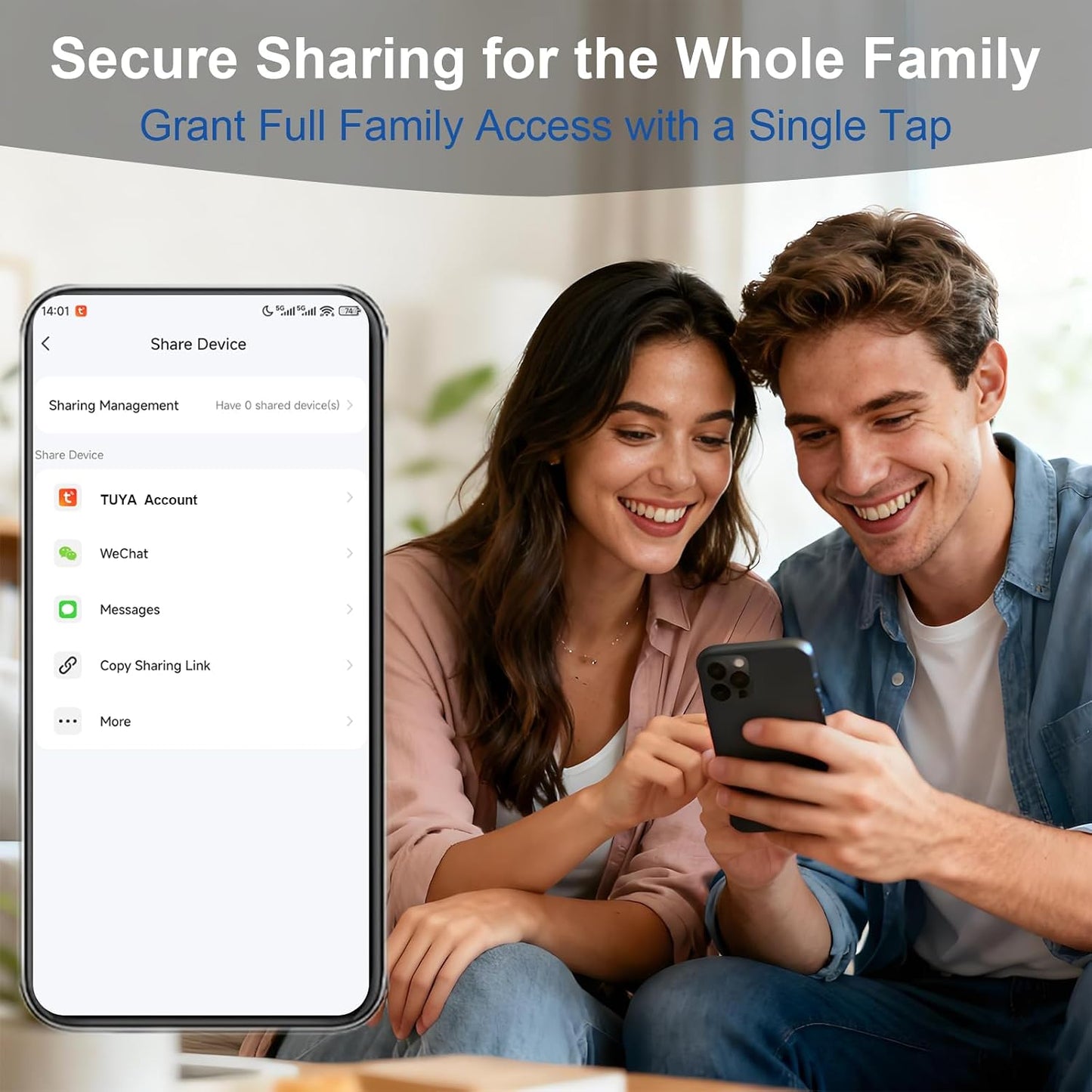 WiFi Magnetic Door Sensor Alarm with App That Alerts Your Phone, Mini Wireless Window Alarms When Opened for Home Security, No Hub Required, Smart Sliding Door Contact Sensors Chimes Safety Protection