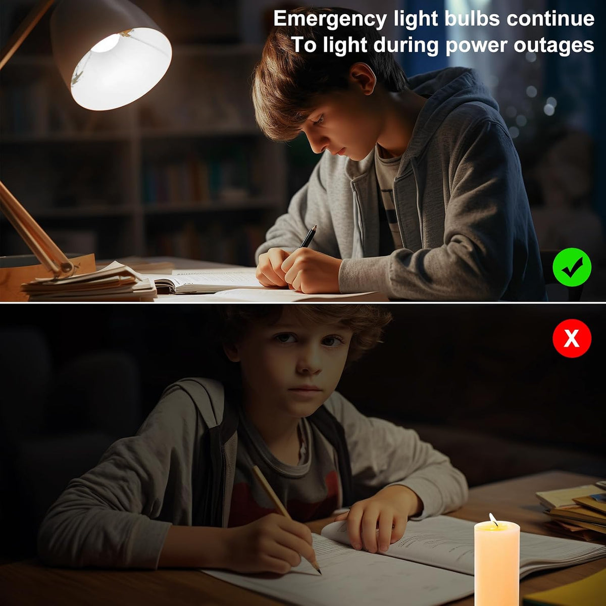Ostwiki 6 Pack Rechargeable Emergency Light Bulbs Battery Operated Bulb