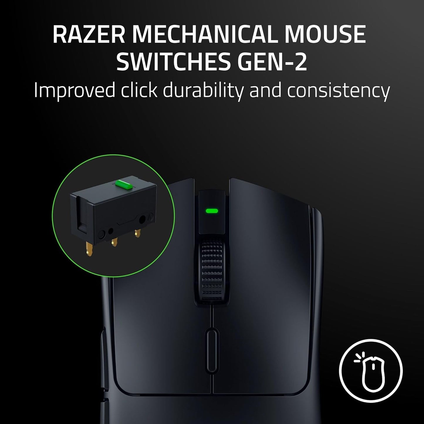 Razer Viper V3 HyperSpeed Wireless PC Gaming Mouse, 82g, Black | 30K DPI Optical Sensor, Up to 280 Hr Battery Life, Mechanical Switches Gen-2, 6 Programmable Buttons, 1 x AA Battery included
